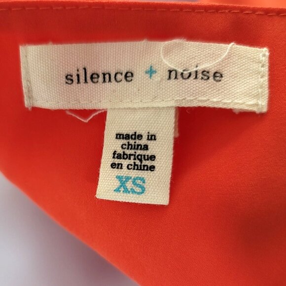 Silence & Noise Sleeveless Tank Dress Orange XS Tier Lined Zip Urban Outfitters - Picture 8 of 10